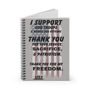 Support Troops Spiral Notebook - Ruled Line