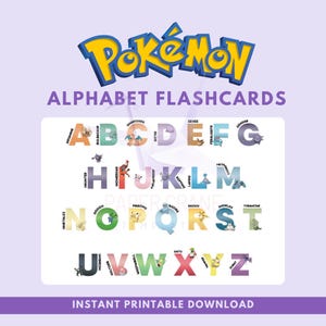 Pokémon Alphabet druckbare Bündel | ABC Arbeitsblätter, Nachzeichnungsseiten & Karteikarten PDF für die Vorschule Bild 4
