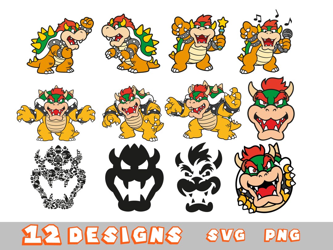 King Svg Koopa Svg Peaches Svg Characters SVG Cut Files Etsy