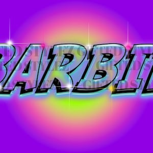 Barbie Airbrush Text Effect Design