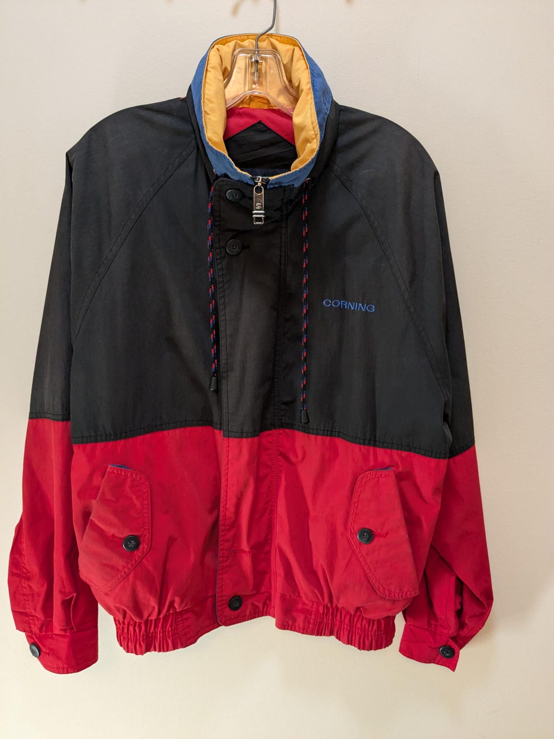 Retro Color Block Jacket 90s Color Block Windbreaker Jacket: Retro Corning, Size M - Etsy