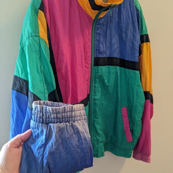1980s 1990s bright blocks Retro track jacket by B… - image 6