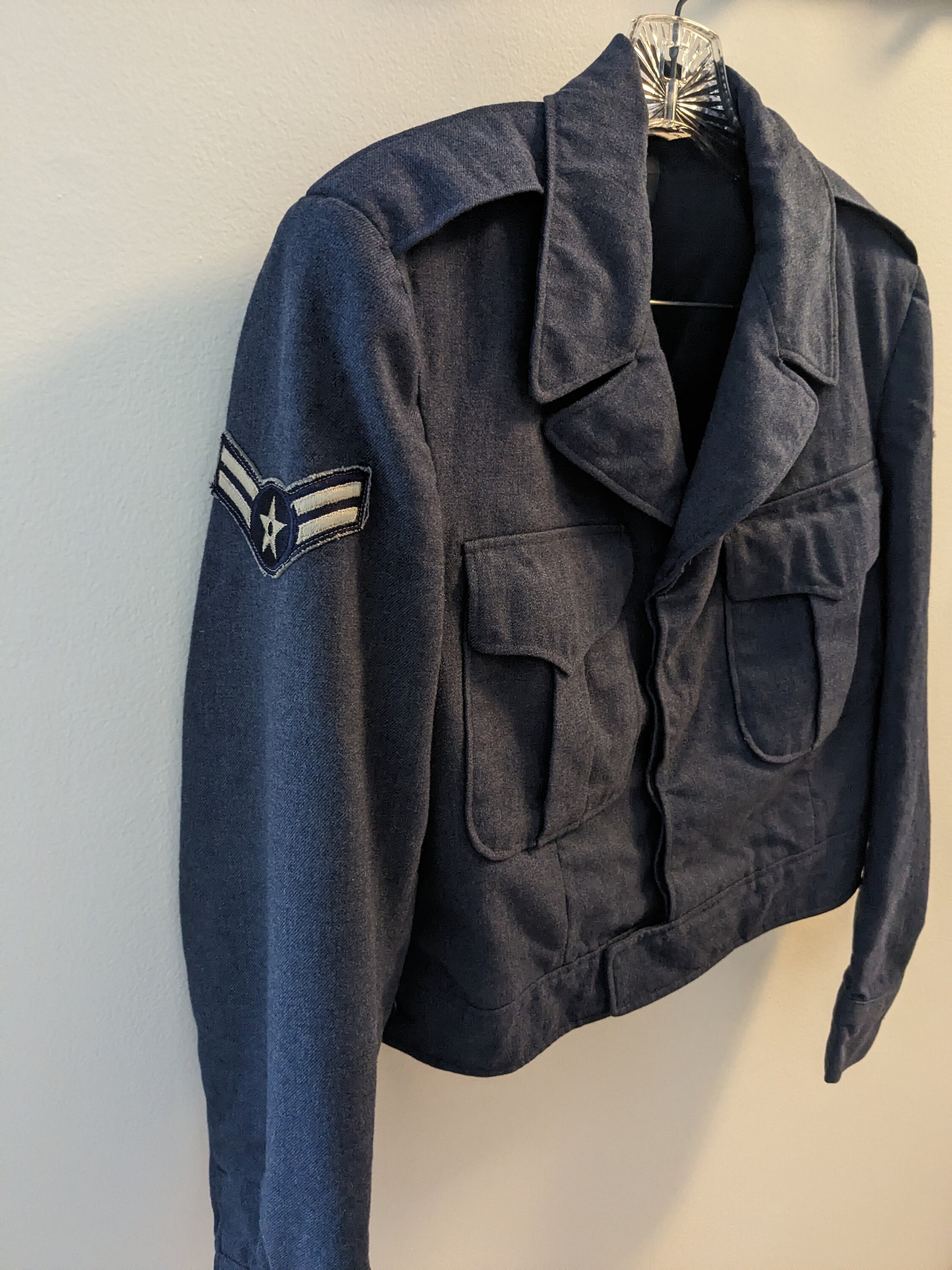 1950-60s Retro Cool USAF Wool Lined Short Jacket in Size 38R