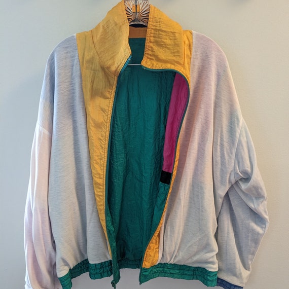 1980s 1990s bright blocks Retro track jacket by B… - image 9