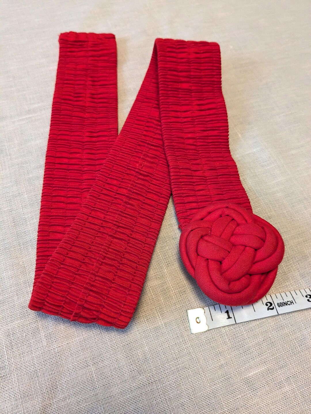 Skinny Reversible Red/Black Belt | Vintage