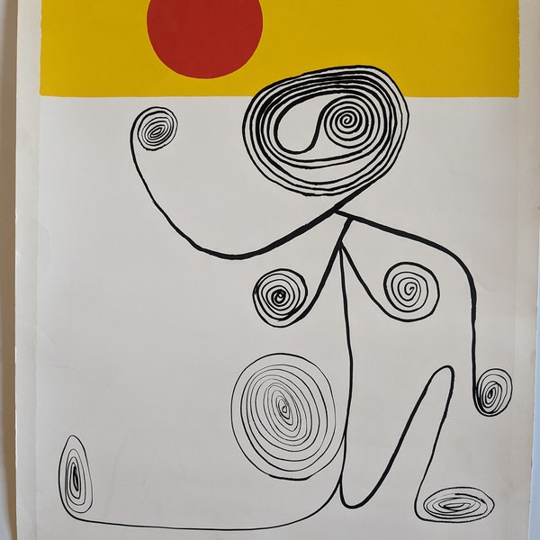 Original Vintage Poster by Alexander Calder - untitled (wire woman 1944)