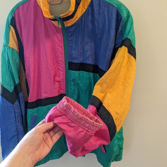 1980s 1990s bright blocks Retro track jacket by B… - image 7