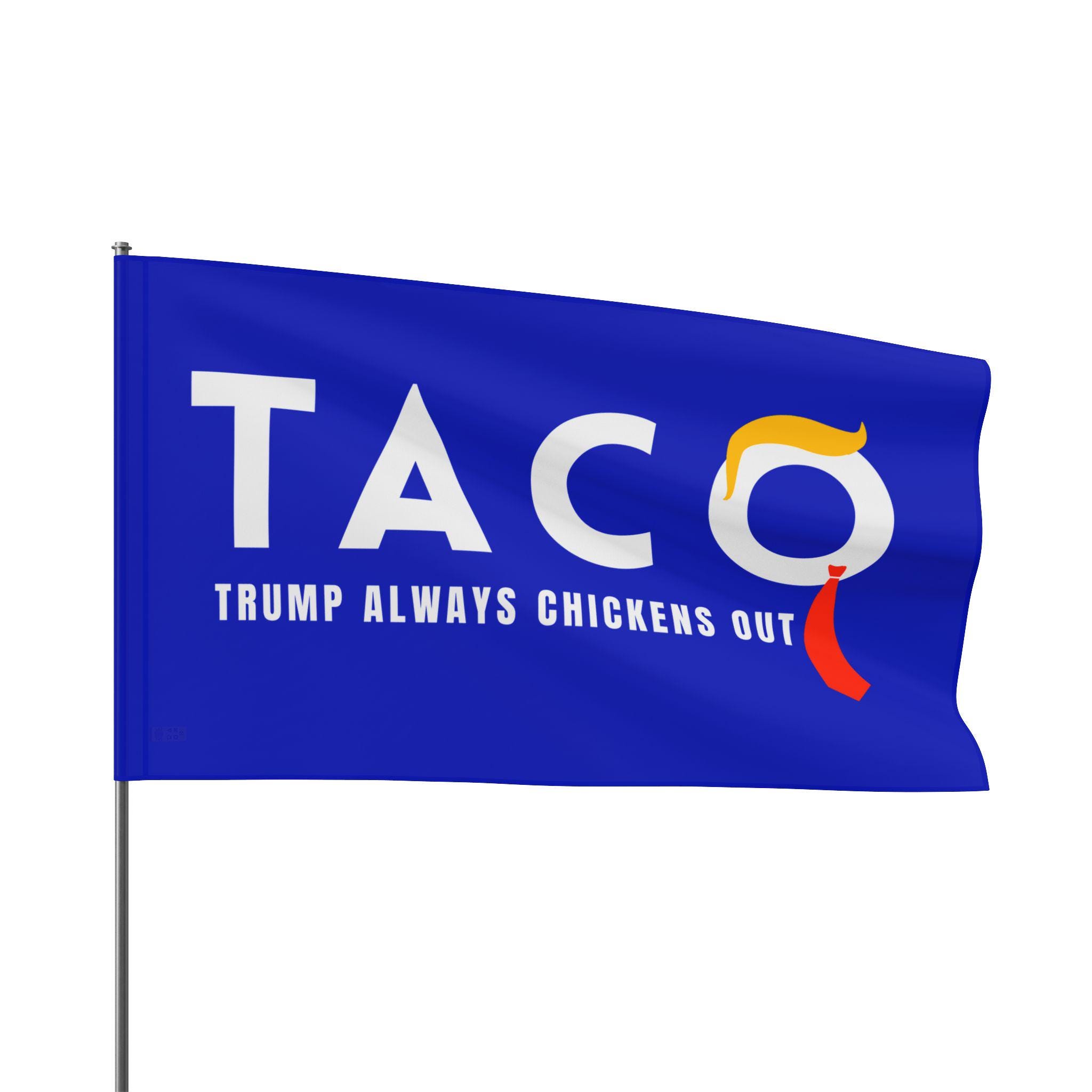 Trump Taco Trade Flag, Political Statement, Lawn Decor, Rally Sign, anti-trump Banner, Double Sided Flag, Trump Taco Trade. Lets go Taco