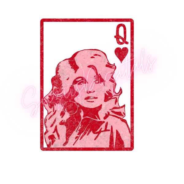 Dolly Valentines Queen of hearts PNG File