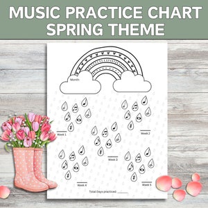 Music Practice Chart | Printable Music Chart | Practice Log