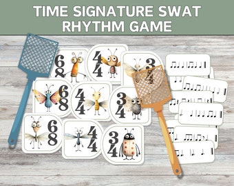 Time Signature Swat Rhythm and Meter Game | Printable Music Game