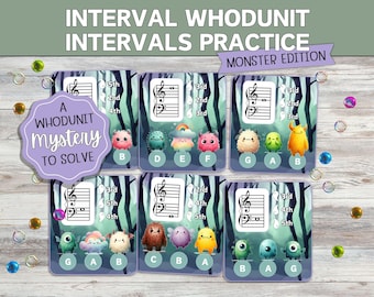 Monster Music Interval Game – Music Theory Practice (PDF)