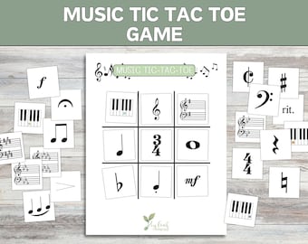 Juego de tres en raya musical / Tarjetas imprimibles