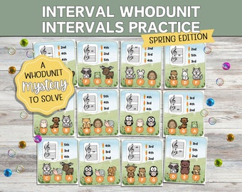 Interval Whodunit | Intervals Practice | Spring Music Theory Game