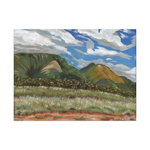 Maui Canvas Wall Art Road to Lahaina, Hawaiian Print, Maui Decor, Hawaii Landscape Painting