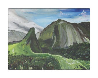 Impresión en lienzo de Maui "Iao Valley Needle" Arte de pared acrílico Galería de arte