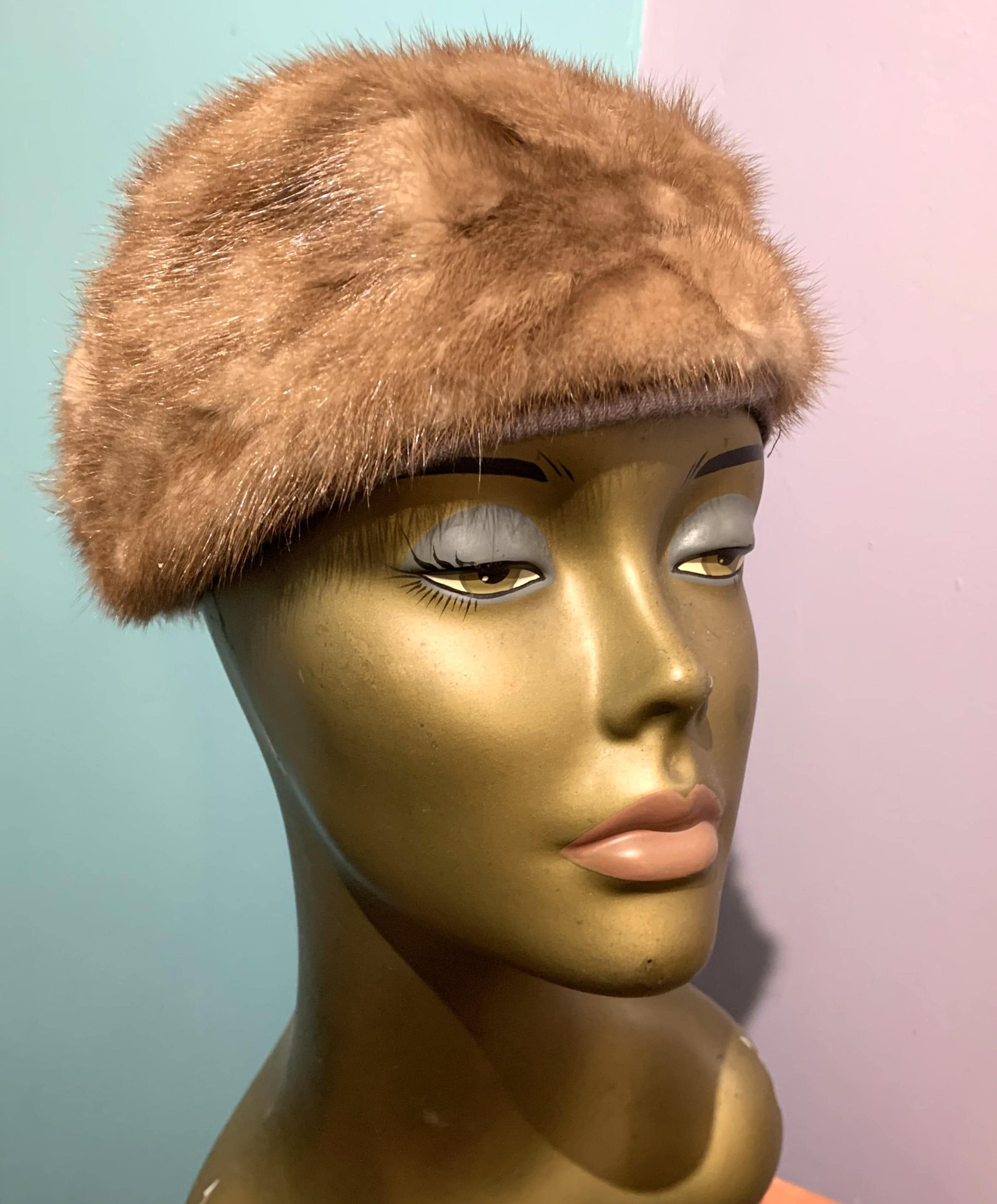ヴィンテージ Etsy - Hat Mink Vintage ミンク帽子 帽子