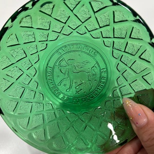 Vintage Zodiac Green Glass by Indiana Glass Co. Astrology Bowl image 4