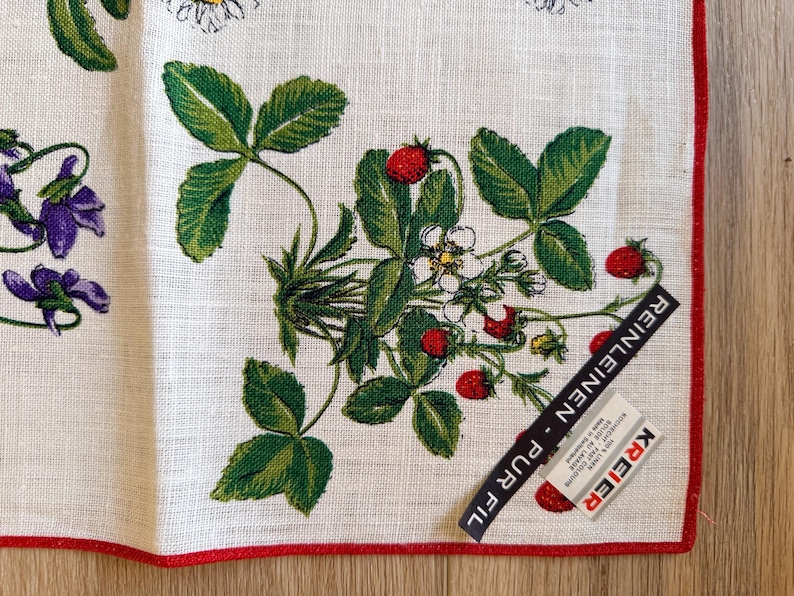 Vintage Swiss Linen Tea Towel NWT image 4