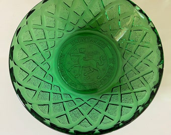 Vintage Zodiac Green Glass by Indiana Glass Co.  Astrology Bowl