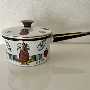 Retro MCM Georges Briard Enamel Saucepan image 6