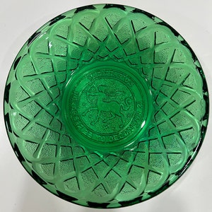 Vintage Zodiac Green Glass by Indiana Glass Co. Astrology Bowl Sagittarius green