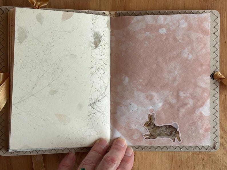 Peter Rabbit Easter Journal, Beatrix Potter Book Page Art, Sewn ...