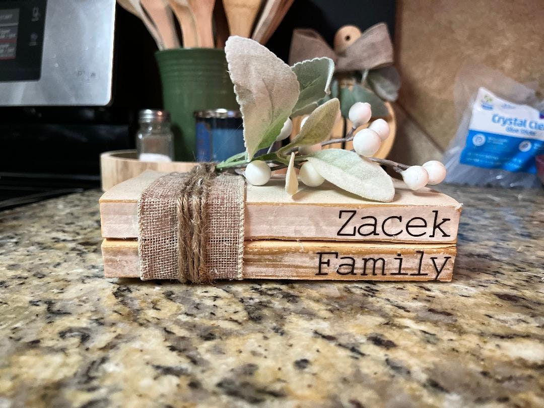 Personalized Book Stacks. Home Decor Makes Great Gifts Etsy