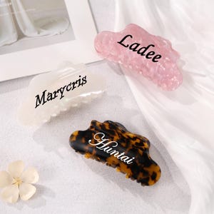 Custom Name Hair Clips,personalized hair claw,bridesmaid gifts,gift for mom,gift for her，Custom claw clip