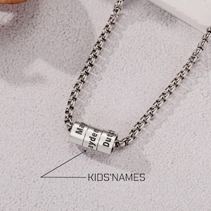 Family Necklace For Men,Dad Necklace With Kids Names,Personalized Mens Necklace,Personalized pendant necklace,Gift for dad,Father’s Day Gift