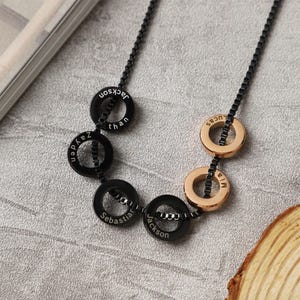 Collares con nombre personalizados para hombres, collar personalizado para papá con nombres de niños, collar para hombre personalizado, collar para papá, collar con nombre familiar para él