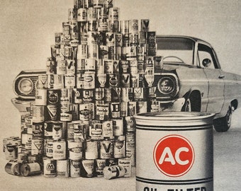 AC Delco advertising from Mechanix Illustrated magazine April 1965 issue, classic cars, vintage advertising, car repairs