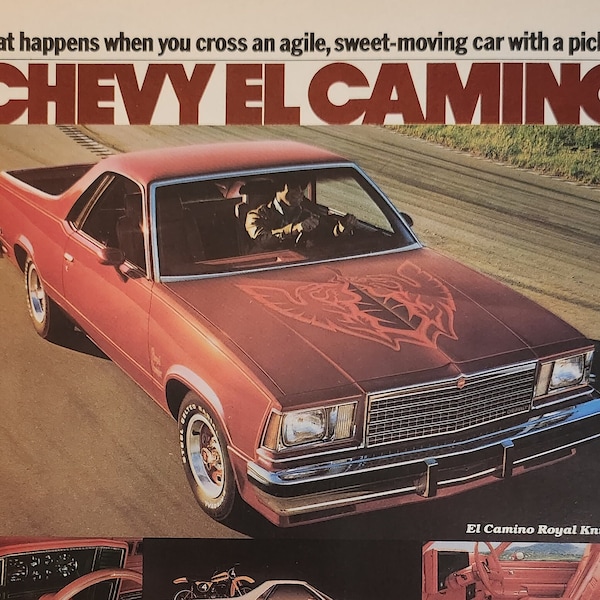 1970s Chevy El Camino ad from Car and Driver Magazine December 1978 issue, Chevy Trucks, classic car, vintage car ads