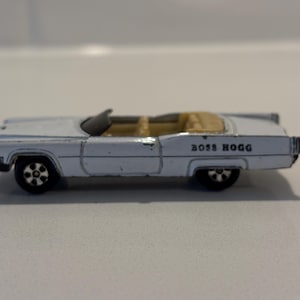 1983 The ERTL Co, diecast, Boss Hogg Cadillac, vintage, retro, Diecast, Toy, Collectible, preowned, racing, Dukes of Hazzard, TV Show, Toy
