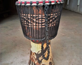 African Djembe Drum, Musical Drum, Handmade Instrument, Gift for him, Hand drum