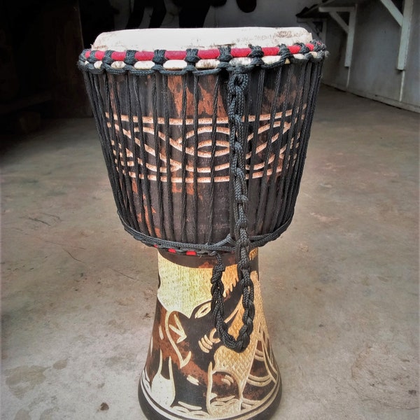 African Djembe Drum, Musical Drum, Handmade Instrument, Gift for him, Hand drum