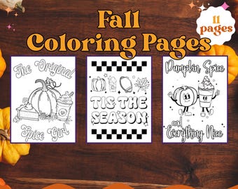 Herbst Malseiten, Kürbisse, Fußball, Herbst Ausmalbilder, Erwachsene Malbuch, Malseiten, Färbung, digitaler Download