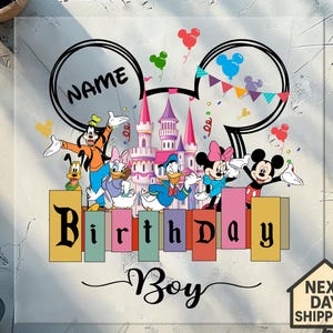 Disney Birthday Boy Dtf Transfer, Custom Disney Birthday Girl Dtf, Disney Birthday Squad Dtf, Disney Birthday Crew Dtf, Disneyland Trip Dtf