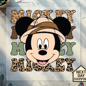 Disney Animal Kingdom Dtf Transfer, Family Vacation, Retro Disney Safari Mode Ready to Press design, Mickey and Friends Safari sublimation