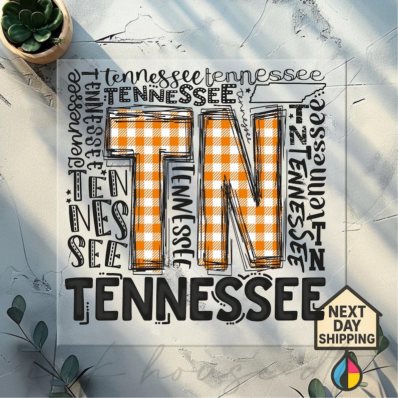 Tennessee Vols Plaid Design DTF Transfer, Ready to Press - Etsy