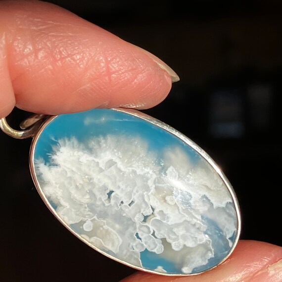 Plume Agate Pendant Cloud Agate Boho Jewelry Ster… - image 5