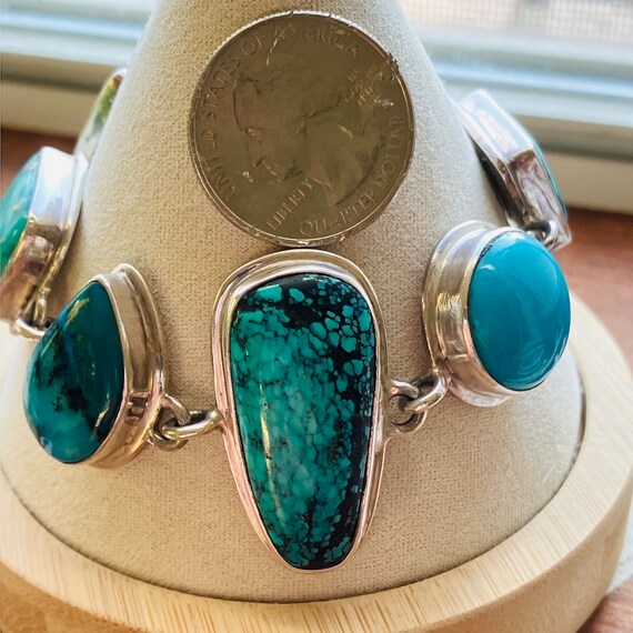 Handmade Turquoise & Multi Gemstone Charm Pendant… - image 6