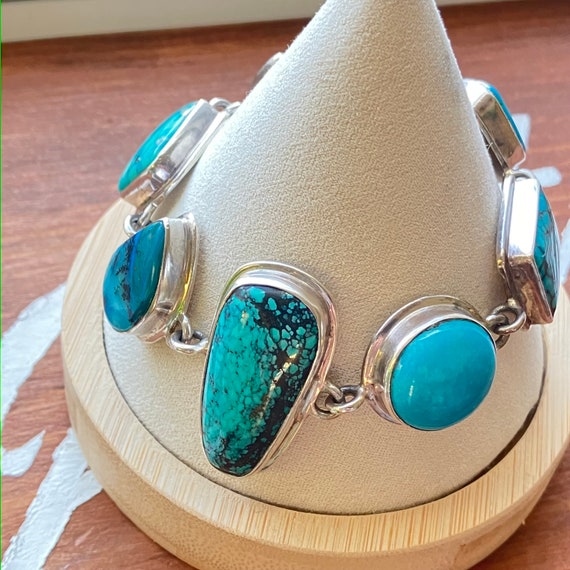 Handmade Turquoise & Multi Gemstone Charm Pendant… - image 2