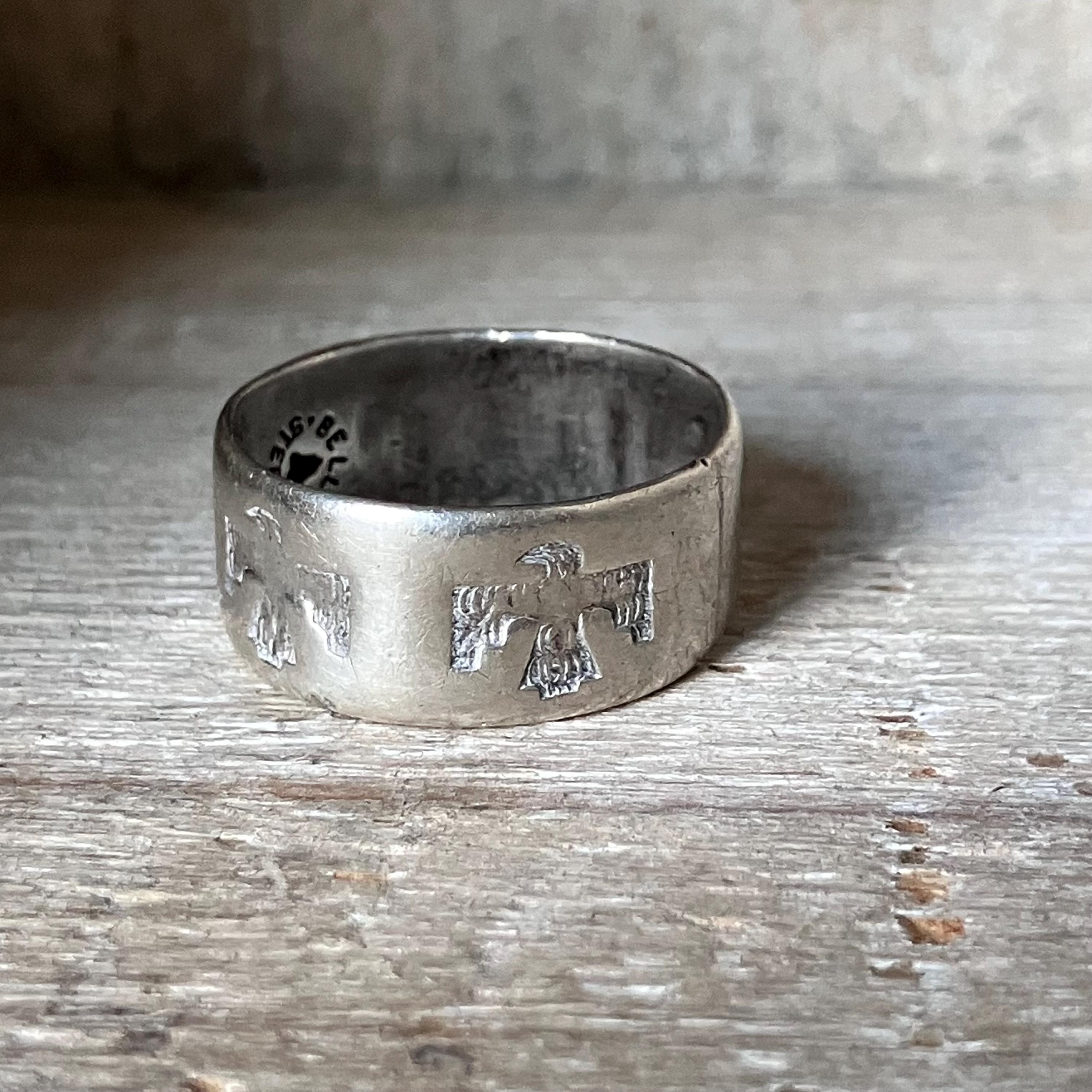 Fred Harvey Era Thunderbird Sterling Silver Ring- Bell Trading 