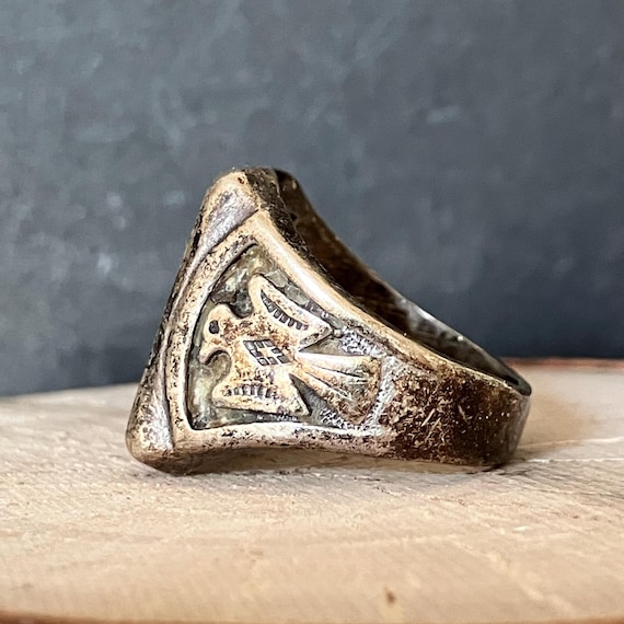 Vintage Bell Trading Post Thunderbird Cast Ring - Sterling Silver