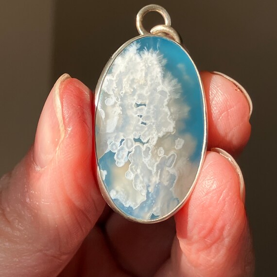 Plume Agate Pendant Cloud Agate Boho Jewelry Ster… - image 4