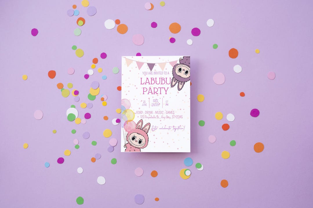 Labubu Invites Labubu Birthday Invitation Template: Printable Party Invite (digital ...