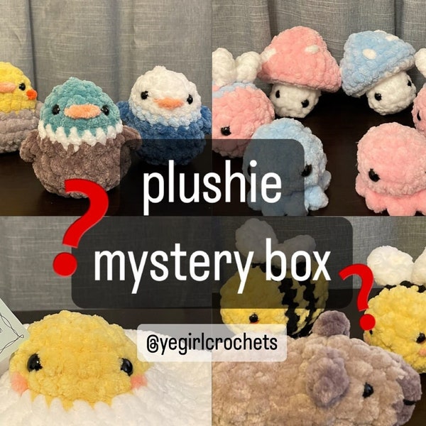 Crochet Plushie Mystery Bag - Stuffed kawaii animal, gacha, cute plushies, lucky box, random surprise pack