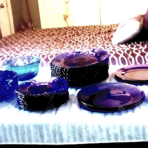 Colbart Sapphire Plates and Serving Bowl