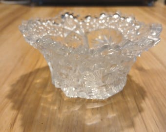 Anchor  Collectible Cut Glass Crystal  Sawtooth Scallop Rim